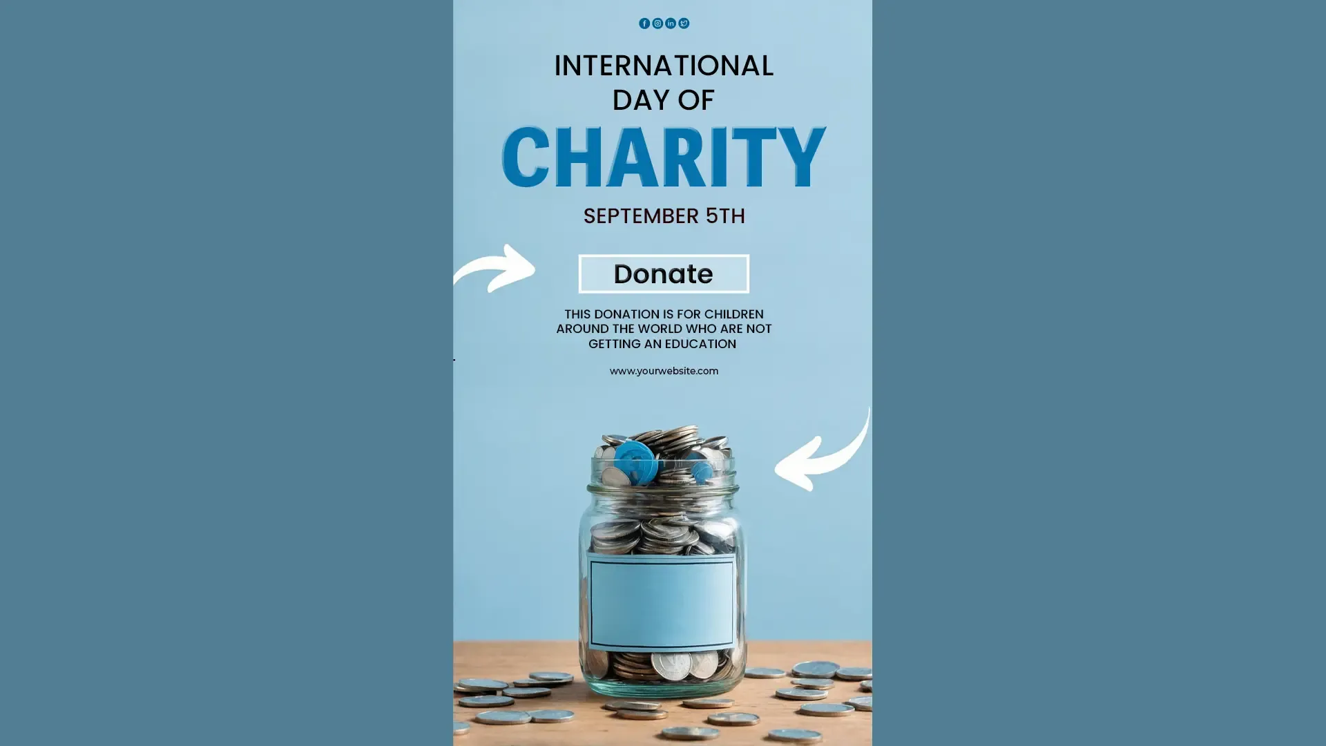 Clean and Minimalistic Donation Drive Instagram Story image